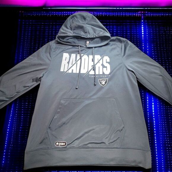 Las Vegas gray Raiders NFL Combine Training pull-over Hoodie - Picture 4 of 5
